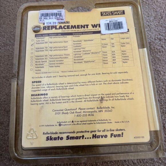 Kryptonics Rollerblade 908 Replacement Wheels *New* - Picture 3 of 6